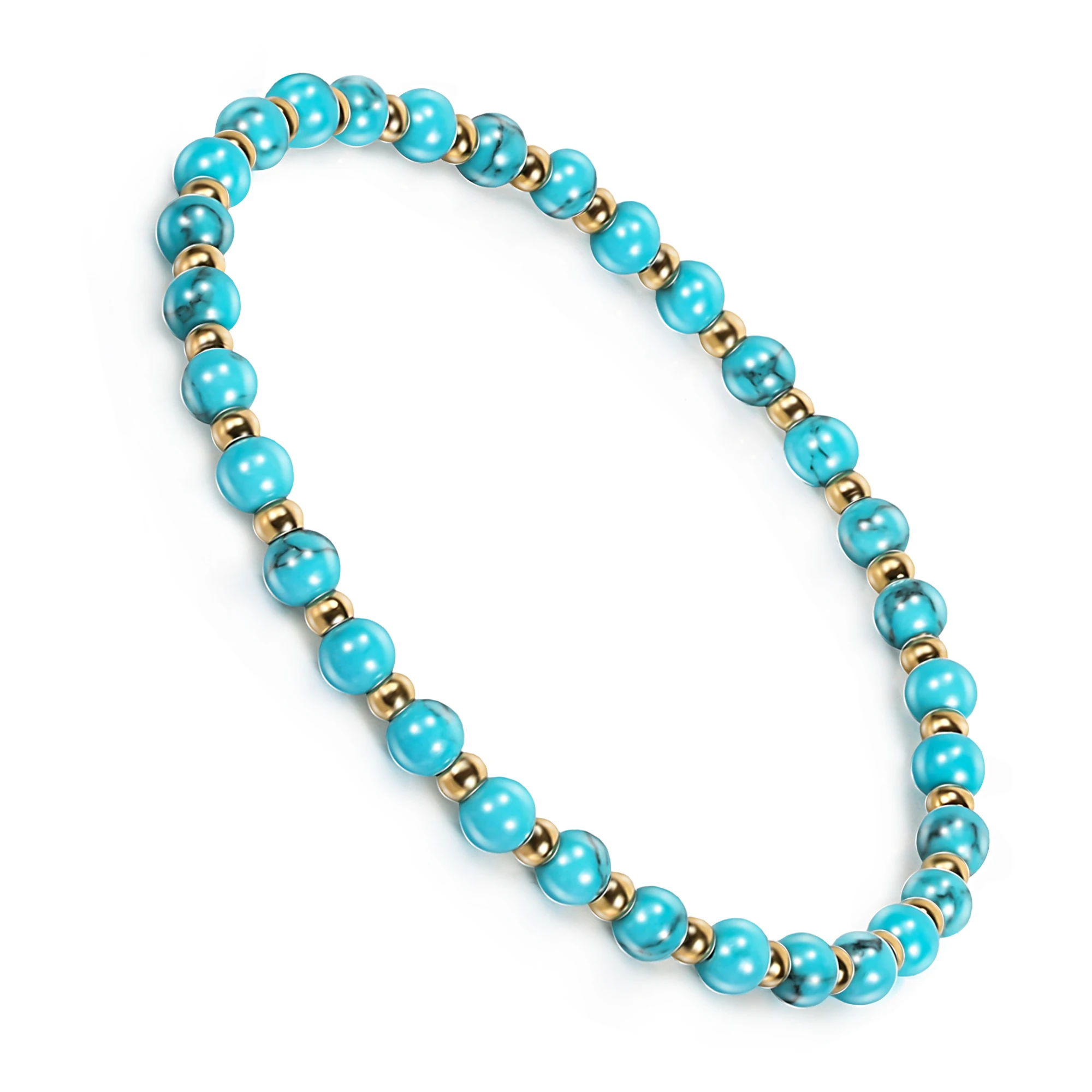 Natural Stone Beads Metal Hand Bracelet Trendy Turquoises Charms Strand Summer Stretch Fashion Jewelry Gift Lover For Women Men
Natural Stone Beads Metal Hand Bracelet Trendy Turquoises Charms Strand Summer Stretch Fashion Jewelry Gift Lover For Women Men
