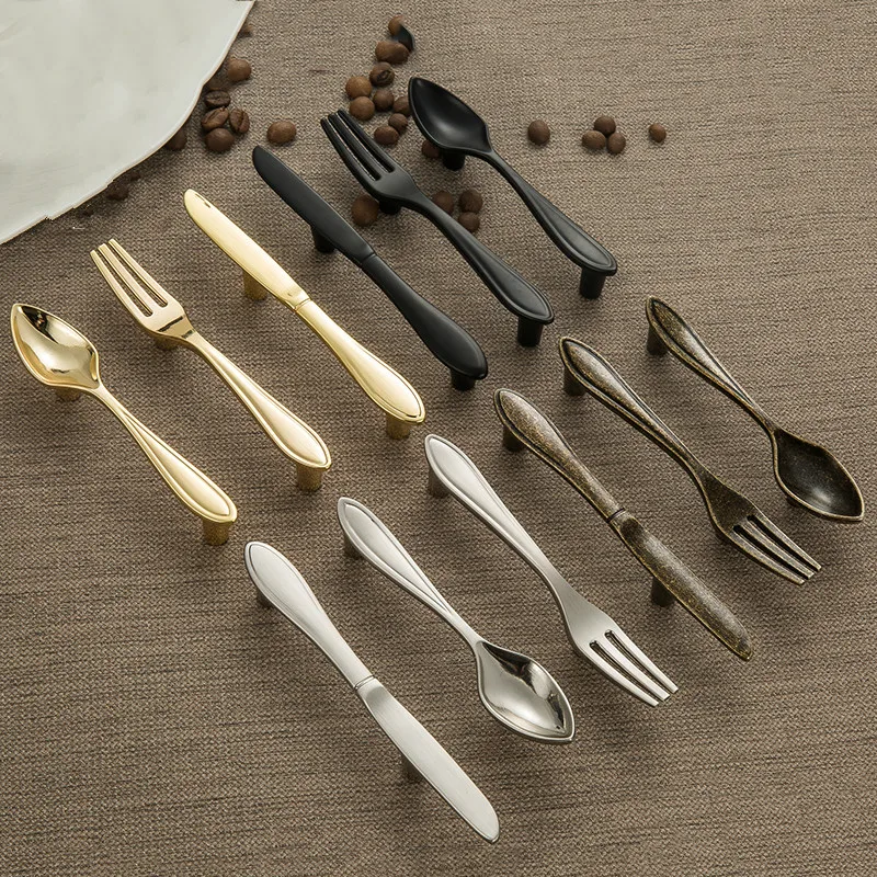 JD 10PCS Cabinet Knife Tableware Door Handle Modern Creative Black Spoon European Zinc Alloy 96mm
JD 10PCS Cabinet Knife Tableware Door Handle Modern Creative Black Spoon European Zinc Alloy 96mm