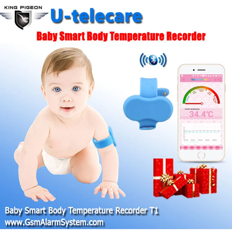 Беспроводное устройство для измерения температуры ребенка с будильником и