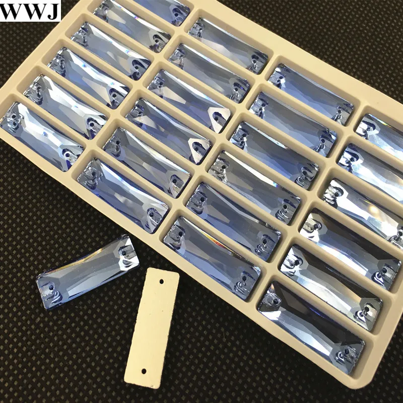 7x21mm 24pcs Cosmic Baguette Sew On Glass Crystal Stones Light Blue Color Rectangle Sewing Crystal Long Sewing Beads
7x21mm 24pcs Cosmic Baguette Sew On Glass Crystal Stones Light Blue Color Rectangle Sewing Crystal Long Sewing Beads