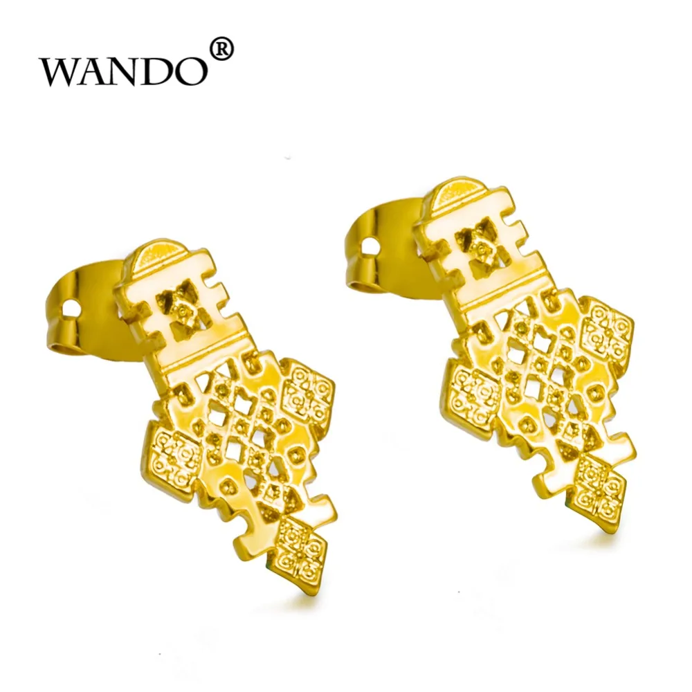 WANDO Ethiopian Earring / Gold Color Stud Earrings Eritrea jewelry for African Women Gifts ws35
WANDO Ethiopian Earring / Gold Color Stud Earrings Eritrea jewelry for African Women Gifts ws35