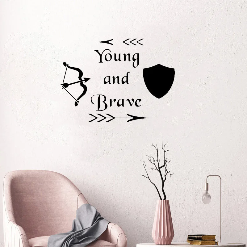 Young And Brave Quote Wall Sticker Vinyl Art Removable Poster Mural Arrow Rustic Creative Decoration For Bedroom Decals LX160
Young And Brave Quote Wall Sticker Vinyl Art Removable Poster Mural Arrow Rustic Creative Decoration For Bedroom Decals LX160