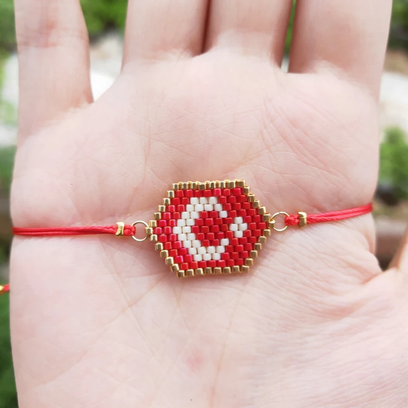 FAIRYWOO Miyuki Turkey Flag Bracelet Red Rope Adjustable Power Charm Moon Star Pendant Bracelets For Lucky Woman Kids Presents
FAIRYWOO Miyuki Turkey Flag Bracelet Red Rope Adjustable Power Charm Moon Star Pendant Bracelets For Lucky Woman Kids Presents