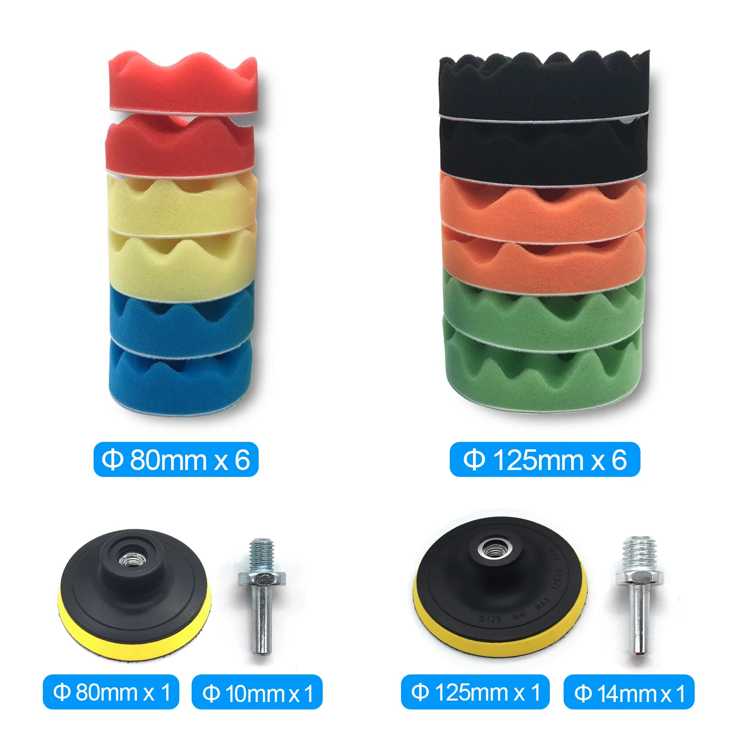 Compound Drill Buffing Sponge Pads Kit 16pcs for Car Sanding, Polishing, Waxing, Sealing Glaze
Compound Drill Buffing Sponge Pads Kit 16pcs for Car Sanding, Polishing, Waxing, Sealing Glaze