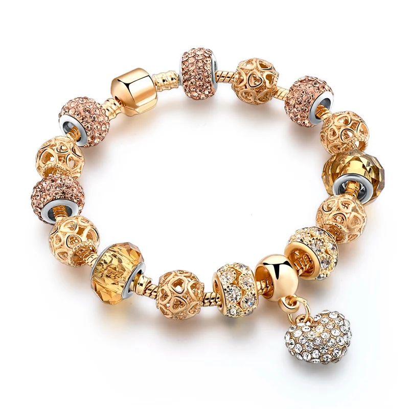 ATTRACTTO GIFT!!! 2019 Crystal Heart Charm Bracelets For Women Gold Beads Bracelet&Bangles Pulseria Jewellery Bracelet SBR170006
ATTRACTTO GIFT!!! 2019 Crystal Heart Charm Bracelets For Women Gold Beads Bracelet&Bangles Pulseria Jewellery Bracelet SBR170006