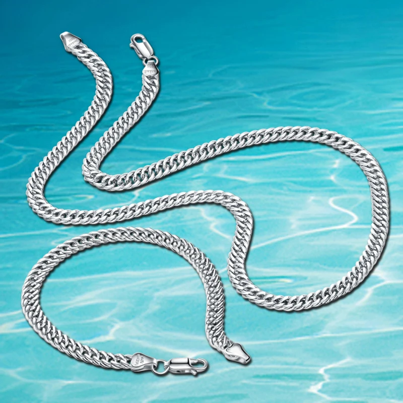 Fine Jewelry 100% Pure Silver,925 Sterling Silver Necklace For Men ,Wide 6MM Charm Necklace,925 Jewelry Bracelet Sets Chain
Fine Jewelry 100% Pure Silver,925 Sterling Silver Necklace For Men ,Wide 6MM Charm Necklace,925 Jewelry Bracelet Sets Chain