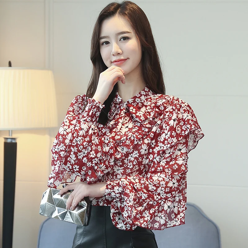 Print Long Sleeve Chiffon Shirts For Women Spring Summer 2018 Elegant Fashion Ladies Blouses Tops Office Female Loose
Print Long Sleeve Chiffon Shirts For Women Spring Summer 2018 Elegant Fashion Ladies Blouses Tops Office Female Loose
