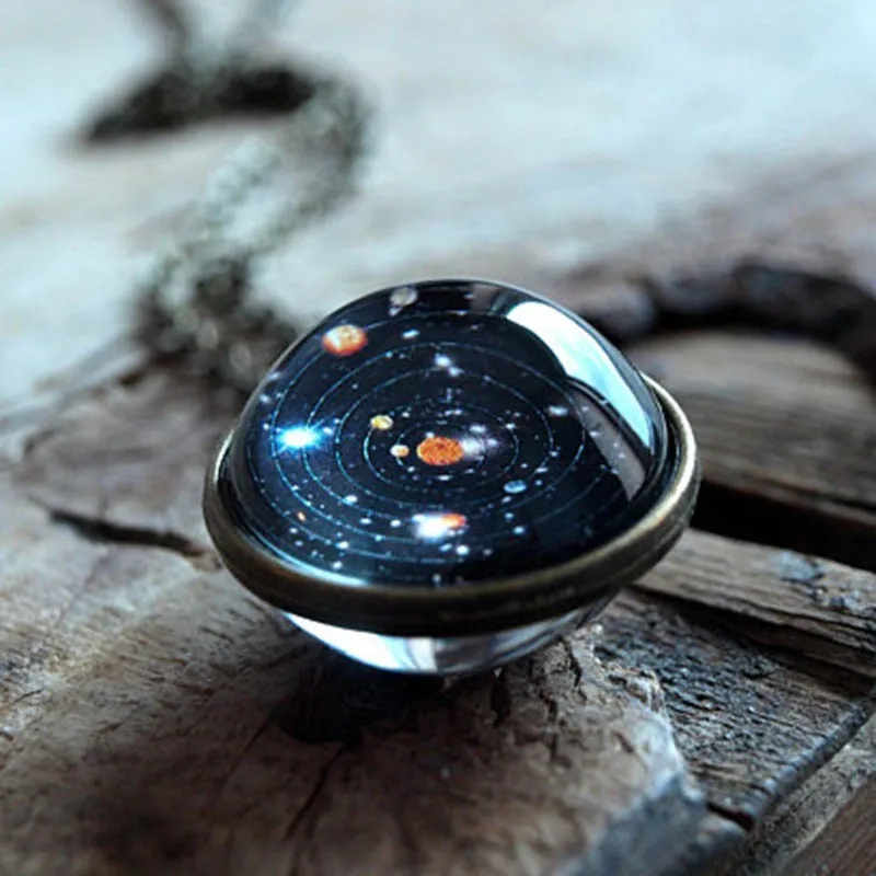 21 Style Glass Cabochon Double Sided Galaxy Universe Shaped Bronze/Silver Color Pendant Long Necklace for Women Party Gift
21 Style Glass Cabochon Double Sided Galaxy Universe Shaped Bronze/Silver Color Pendant Long Necklace for Women Party Gift