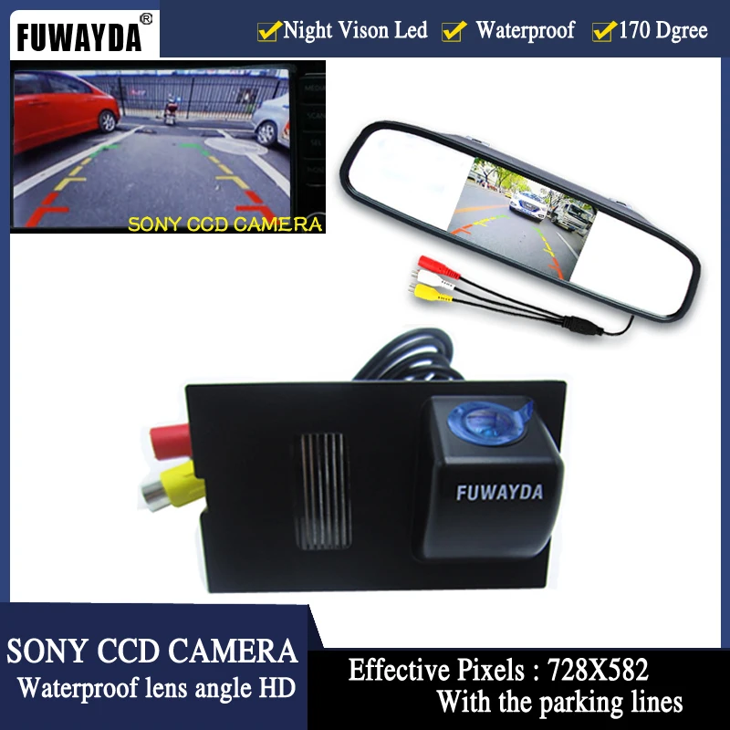 FUWAYDA Parking CCD 4.3" Car Rearview Mirror Monitor+ Night Vision Car Camera parking lines for Range Rover Sport Freelander
FUWAYDA Parking CCD 4.3" Car Rearview Mirror Monitor+ Night Vision Car Camera parking lines for Range Rover Sport Freelander