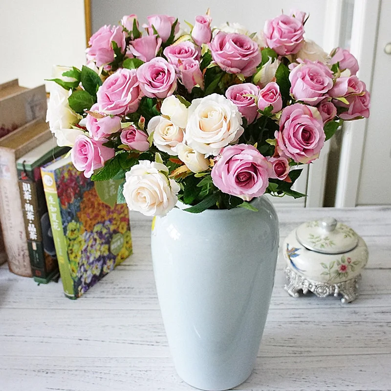 5 Heads/Branch Artificial Small rose Flowers Bouquet Real Touch rose Flowers Home Wedding Party Decor Valentine's day gift
5 Heads/Branch Artificial Small rose Flowers Bouquet Real Touch rose Flowers Home Wedding Party Decor Valentine's day gift