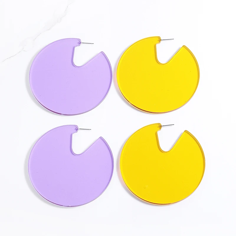 Colourful Transparent Bohemian Round Big Earrings 2021 Fashion Jewelry Statement Geometry Earrings Acrylic Earrings for Women
Colourful Transparent Bohemian Round Big Earrings 2021 Fashion Jewelry Statement Geometry Earrings Acrylic Earrings for Women