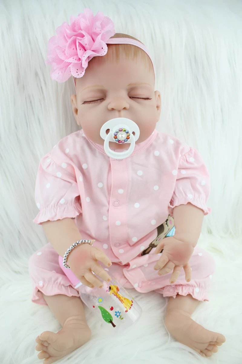 55cm Full Silicone Reborn Baby Sleeping Girl 22" Realistic Vinyl Newborn Babies Doll Eyes Closed Lovely Birthday Gift Waterproof
55cm Full Silicone Reborn Baby Sleeping Girl 22" Realistic Vinyl Newborn Babies Doll Eyes Closed Lovely Birthday Gift Waterproof