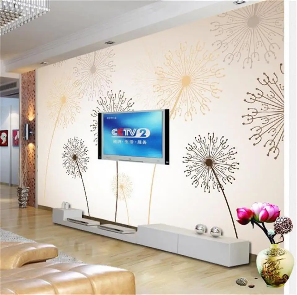 

Пользовательский размер 3d фото обои для гостиной роспись цветок Одуванчик абстрактная живопись фон нетканые обои для стены 3d