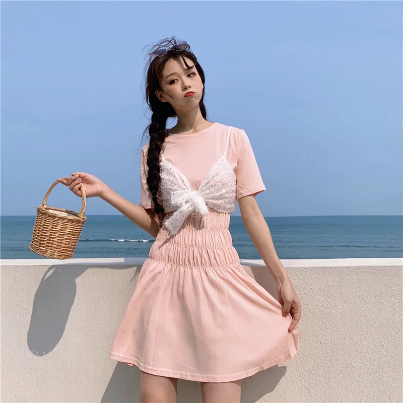 2019 Summer New Sweet Cute Slim Sequins Fashion Casual Dress Mori Girl Short Sleeve Round Neck Dress
2019 Summer New Sweet Cute Slim Sequins Fashion Casual Dress Mori Girl Short Sleeve Round Neck Dress