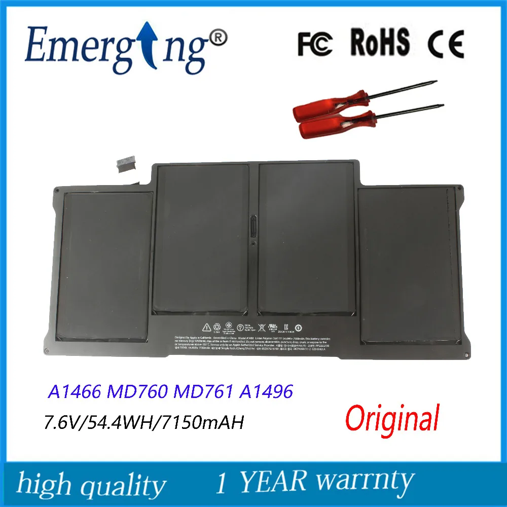 Аккумулятор A1496 для ноутбука 7 6 В 2013 Втч 13 дюймов A1466 2014 MD760 MD761 с инструментами|laptop