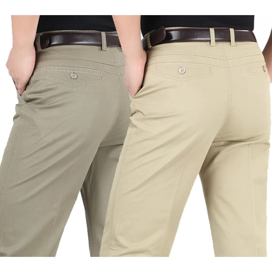 Summer style thin men's casual pants high waist cotton men loose straight long suits pants middle-aged Business leisure trousers
Summer style thin men's casual pants high waist cotton men loose straight long suits pants middle-aged Business leisure trousers