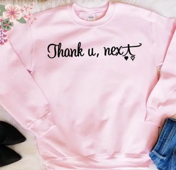 Aesthetic Casual Stylish Long Sleeve Pink Sweatshirt Clothing Thank You Next Tumblr Pullover Women Graphic Hipster Outfits Tops
Aesthetic Casual Stylish Long Sleeve Pink Sweatshirt Clothing Thank You Next Tumblr Pullover Women Graphic Hipster Outfits Tops