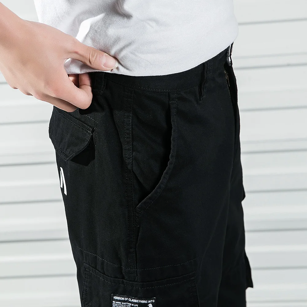 2019 New Multi-pocket Elastic Waist Men Harem Shorts Streetwear Hip Hop Ribbon Casual Short Joggers Male Cargo Shorts ABZ327
2019 New Multi-pocket Elastic Waist Men Harem Shorts Streetwear Hip Hop Ribbon Casual Short Joggers Male Cargo Shorts ABZ327