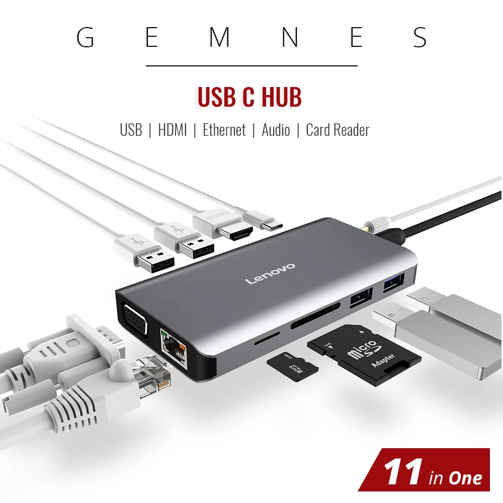 Original 6/8/11 in 1 USB C Docking Station to 4K HDMI RJ45 VGA Ethernet for Lenovo for MacBook Pro Laptop USB Type C Laptop
Original 6/8/11 in 1 USB C Docking Station to 4K HDMI RJ45 VGA Ethernet for Lenovo for MacBook Pro Laptop USB Type C Laptop