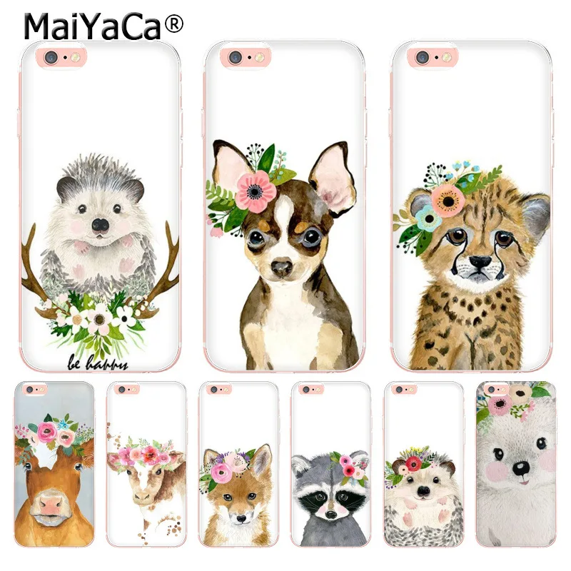 Animal head wearing flowers hedgehog cow dog fox phone case for iphone 12 11 Pro 8 7 6 6S Plus X 5 5S SE XS XR XSMAX
Animal head wearing flowers hedgehog cow dog fox phone case for iphone 12 11 Pro 8 7 6 6S Plus X 5 5S SE XS XR XSMAX