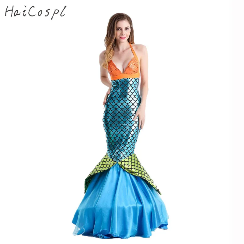 Women Mermaid Costume Sexy Dress Women Mermaid Tail Dresses Halloween Beach Cosplay Costumes Adults Evening Party Stage Show
Women Mermaid Costume Sexy Dress Women Mermaid Tail Dresses Halloween Beach Cosplay Costumes Adults Evening Party Stage Show