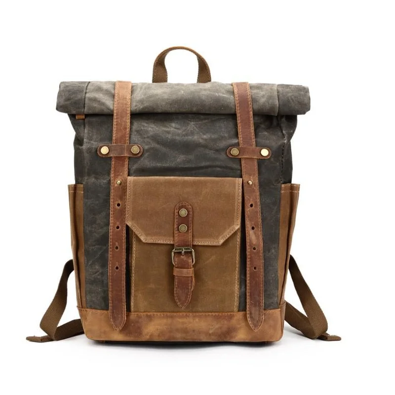 YUPINXUAN Vintage Oil Waxed Canvas Leather Backpack Large Capacity Teenager Traveling Waterproof Daypacks 14" Laptop Bag
YUPINXUAN Vintage Oil Waxed Canvas Leather Backpack Large Capacity Teenager Traveling Waterproof Daypacks 14" Laptop Bag