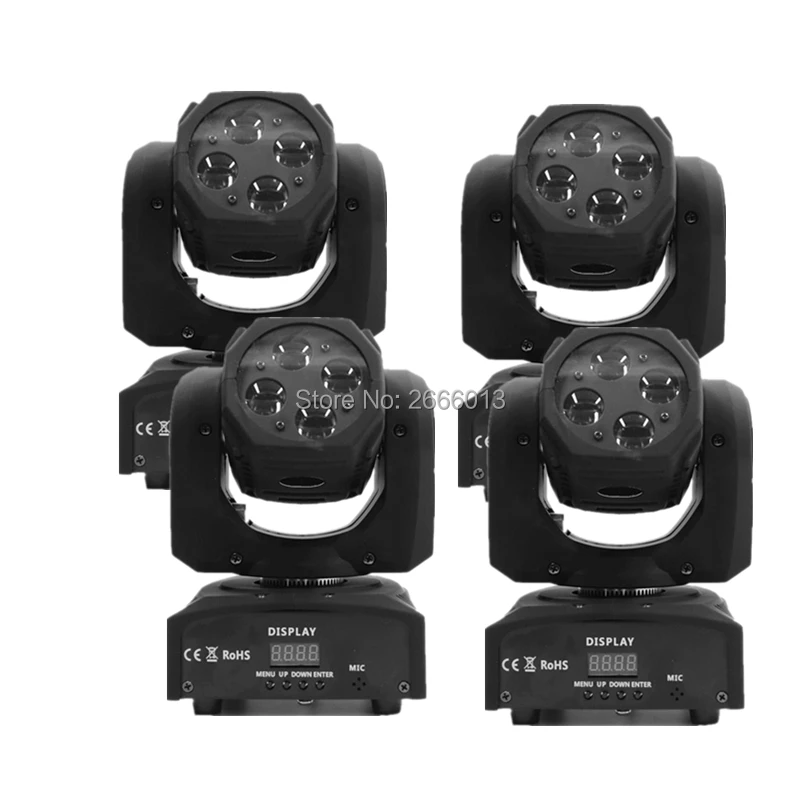 4 шт./лот RGBW 4в1 60 Вт LED Луч сценический эффект Освещение 4X10W супер луч светодиодный