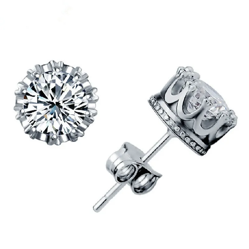 Wholesale 925 sterling silver fashion shiny crystal crown ladies stud earrings jewelry women birthday gift Anti allergy cheap
Wholesale 925 sterling silver fashion shiny crystal crown ladies stud earrings jewelry women birthday gift Anti allergy cheap