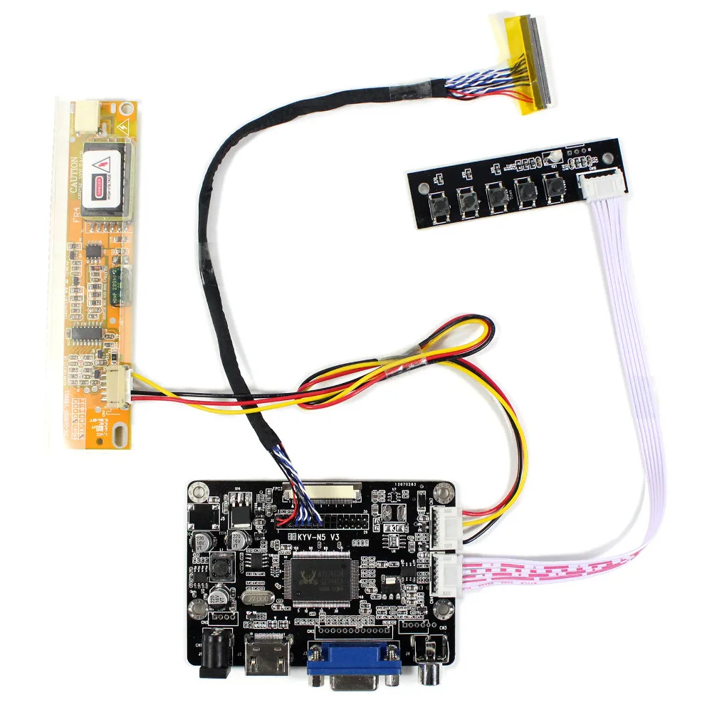 HD MI VGA AV LCD Controller Board KYV-N5 V3 for 14.1"QD14TL01 LTN141AT07 15.4" B154EW08 LP154W01 1280x800 LCD Screen
HD MI VGA AV LCD Controller Board KYV-N5 V3 for 14.1"QD14TL01 LTN141AT07 15.4" B154EW08 LP154W01 1280x800 LCD Screen