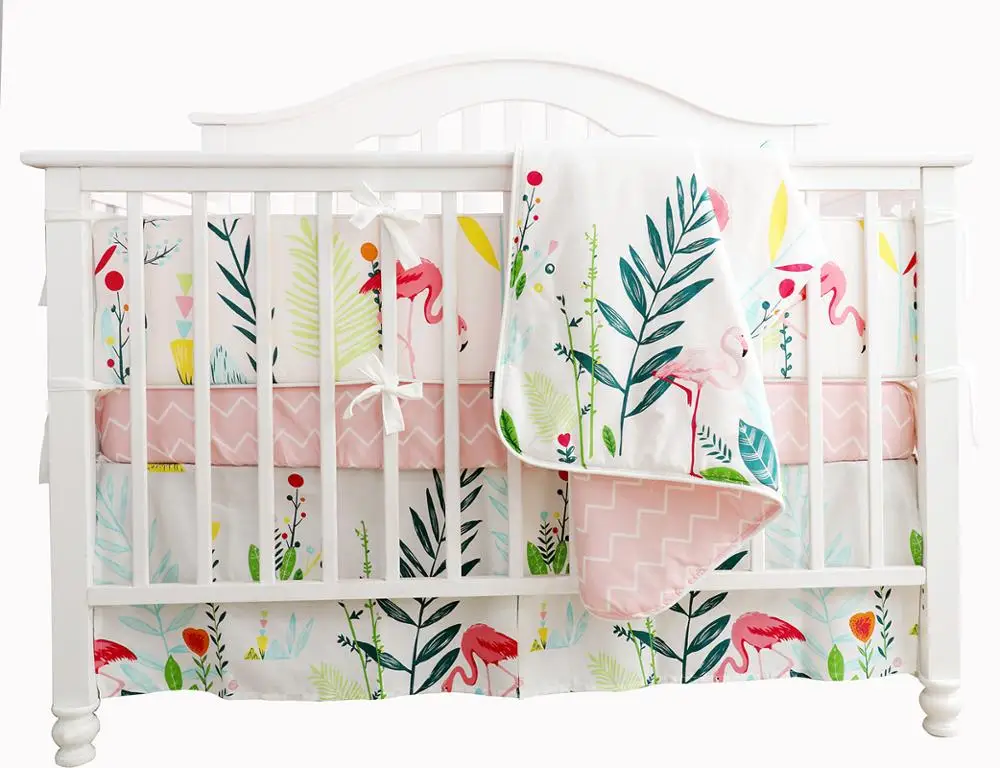 100% Cotton Baby Crib Bedding Set Crib Rail Guard Nursery Bedding Crib Skirt Crib Rail Cover ( Flamingo 3 Pieces Set No bumper)
100% Cotton Baby Crib Bedding Set Crib Rail Guard Nursery Bedding Crib Skirt Crib Rail Cover ( Flamingo 3 Pieces Set No bumper)