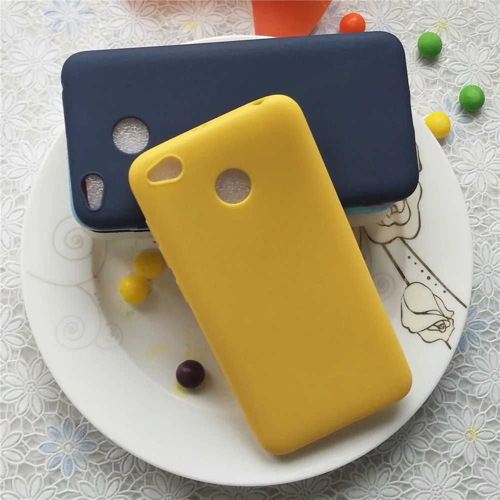 Мягкий цветной чехол Macarons из ТПУ для Xiaomi redmi 4x5 0 дюйма высококачественный с полным