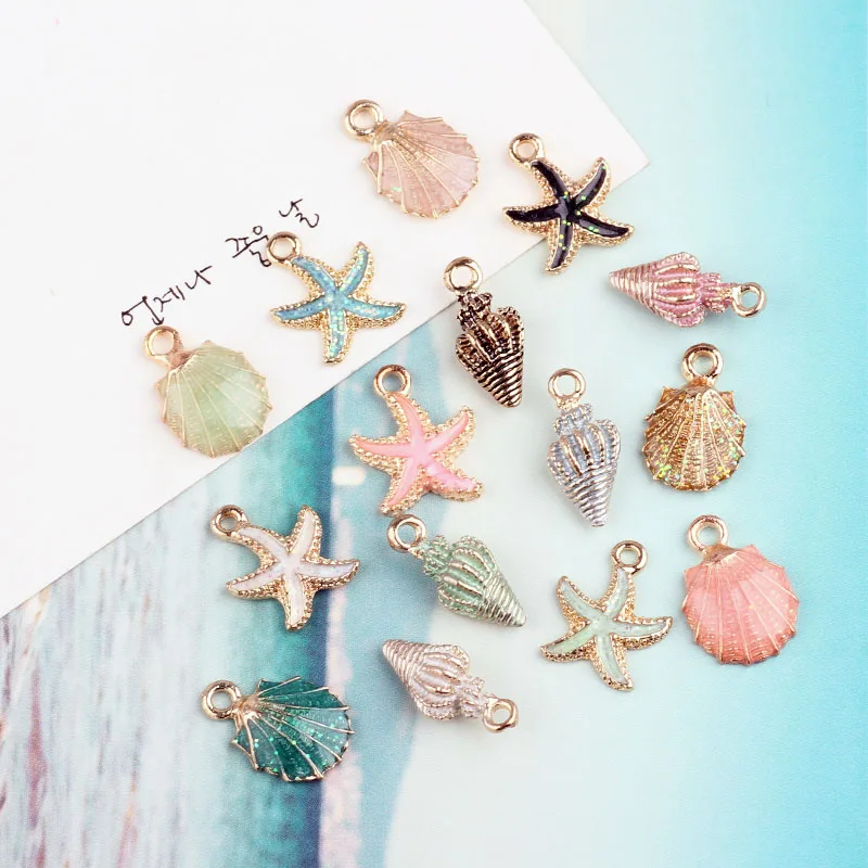 10pcs Nautical Conch Enamel Charms Metal Colorful Shell Starfish Drop Oil Pendants DIY Bracelets Accessories Earring MakingYZ034
10pcs Nautical Conch Enamel Charms Metal Colorful Shell Starfish Drop Oil Pendants DIY Bracelets Accessories Earring MakingYZ034