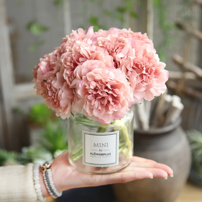 Artificial Flowers Peony Bouquet for Wedding Decoration 5 Heads Peonies Fake Flowers Home Decor Silk Hydrangeas Cheap Flower
Artificial Flowers Peony Bouquet for Wedding Decoration 5 Heads Peonies Fake Flowers Home Decor Silk Hydrangeas Cheap Flower