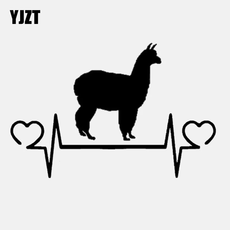 YJZT 13.6CM*9CM Cute Alpaca Lifeline Heartbeat Vinyl Motorcycle Car Sticker Decal C22-1040
YJZT 13.6CM*9CM Cute Alpaca Lifeline Heartbeat Vinyl Motorcycle Car Sticker Decal C22-1040
