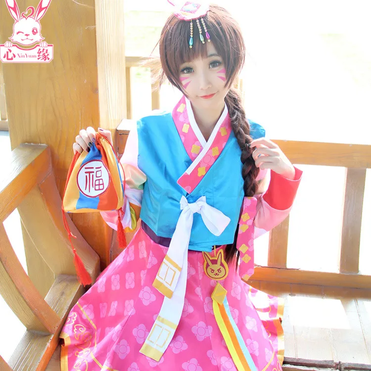 2017 Hot Game OW DVA New Year's Skin Hanbok Cosplay Costume Full Set S-XL Size For Halloween Carnival Free Shipping New In Stock
2017 Hot Game OW DVA New Year's Skin Hanbok Cosplay Costume Full Set S-XL Size For Halloween Carnival Free Shipping New In Stock