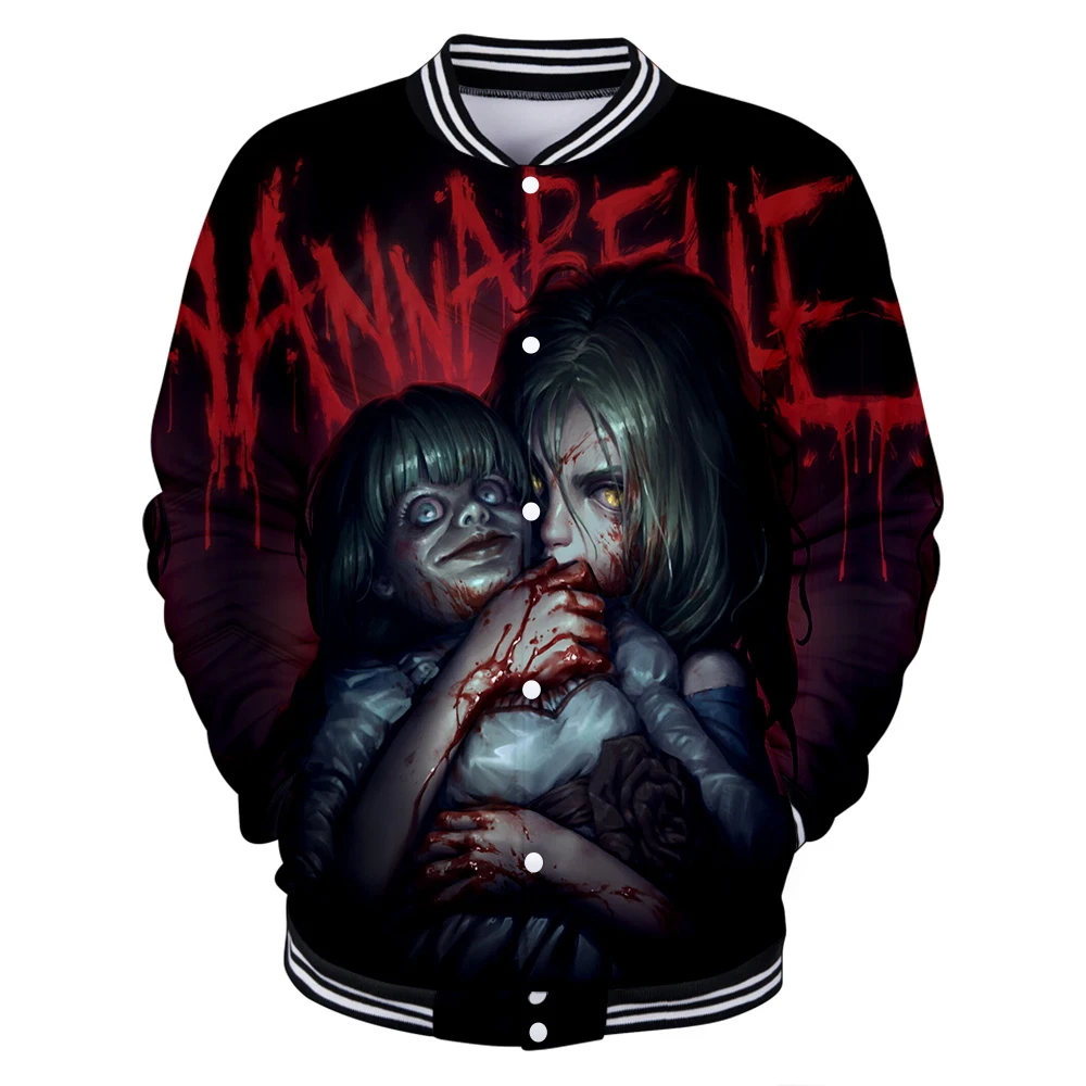 Annabelle бейсбольные куртки с 3D принтом Модные женские/мужские горячие продажи 2019 куртка с длинным рукавом Повседневная Уличная одежда
Annabelle бейсбольные куртки с 3D принтом Модные женские/мужские горячие продажи 2019 куртка с длинным рукавом Повседневная Уличная одежда
