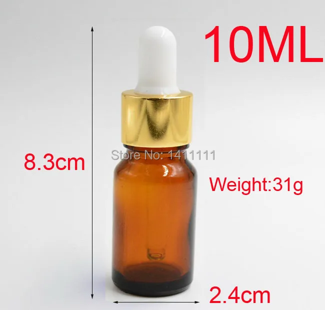 10ml 1/3OZ Amber Glass Dropper Bottles Vials Essential Oil Empty Bottle with Eye by DHL/EMS Free Ship 700PCS/LOT | Красота и здоровье