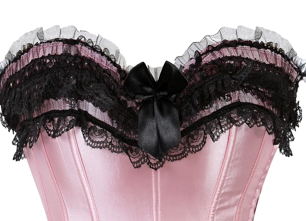 Sexy Satin Overbust Corset Top Lace Bowknot Decorated Clubwear Showgirl Body Shaper Plus Size S-6XL
Sexy Satin Overbust Corset Top Lace Bowknot Decorated Clubwear Showgirl Body Shaper Plus Size S-6XL