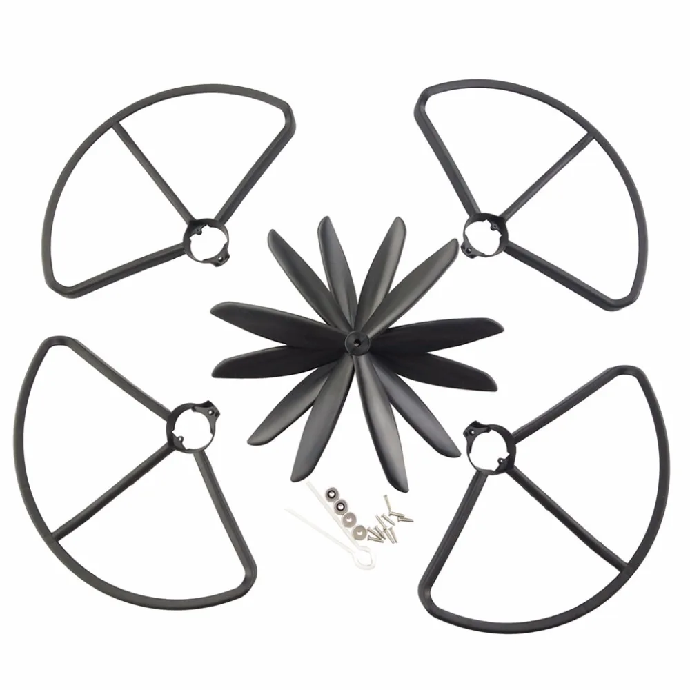 

BLLRC accessories 4PCS protective cover propeller For MJX B2C B2W Bugs 2 D80 F18 F200SE four-axis aircraft spare parts UAV-Black