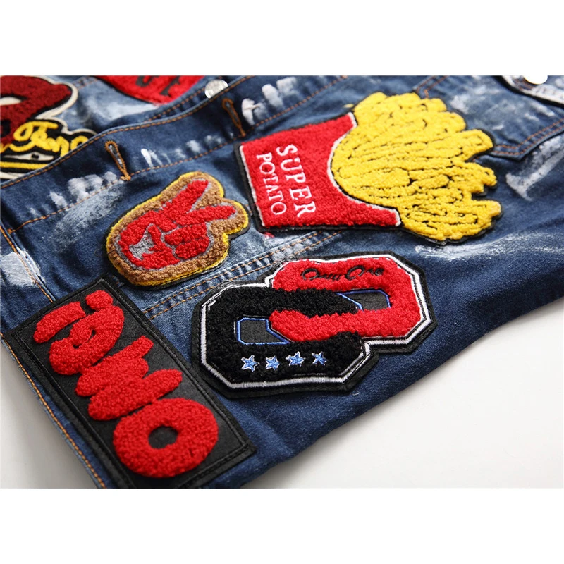 ABOORUN Men's Skull EmbroideryDenim Vests Fashion Skinny Painted Sleeveless Jackets for Male
ABOORUN Men's Skull EmbroideryDenim Vests Fashion Skinny Painted Sleeveless Jackets for Male