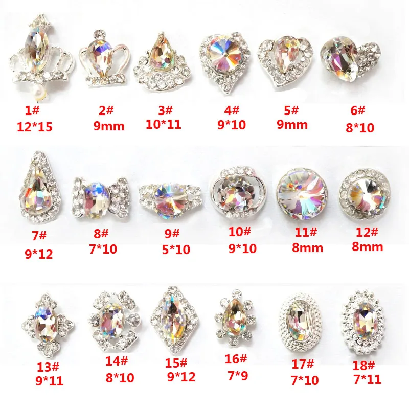 Factory Wholesales Super Shiny 10pcs K9 Crown Teardrop Heart Oval Nail Glass Crystal 3d Metal Rhinestone Nail Art Decorations
Factory Wholesales Super Shiny 10pcs K9 Crown Teardrop Heart Oval Nail Glass Crystal 3d Metal Rhinestone Nail Art Decorations