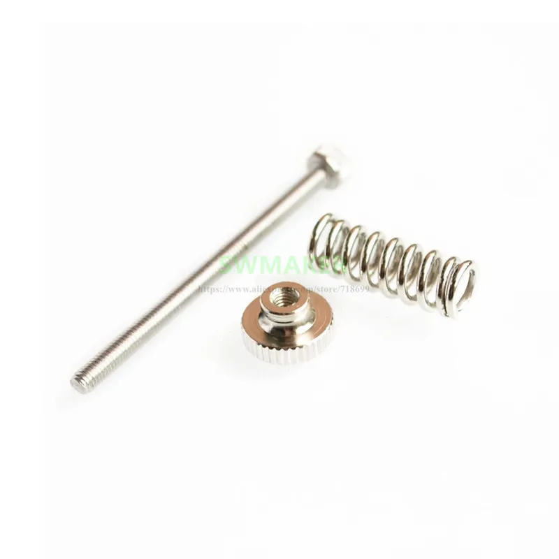 1pcs Reprap leveling component M3 screw+ leveling spring + M3 nut set for hot bed 3D printer accessories
1pcs Reprap leveling component M3 screw+ leveling spring + M3 nut set for hot bed 3D printer accessories