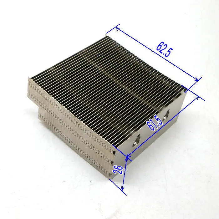 Fast Free Ship Aluminum fins Aluminum heat sink Heat pipe fins nickel plating 62.5*61.5*26mm can across 2pcs 6mm heat pipe
Fast Free Ship Aluminum fins Aluminum heat sink Heat pipe fins nickel plating 62.5*61.5*26mm can across 2pcs 6mm heat pipe