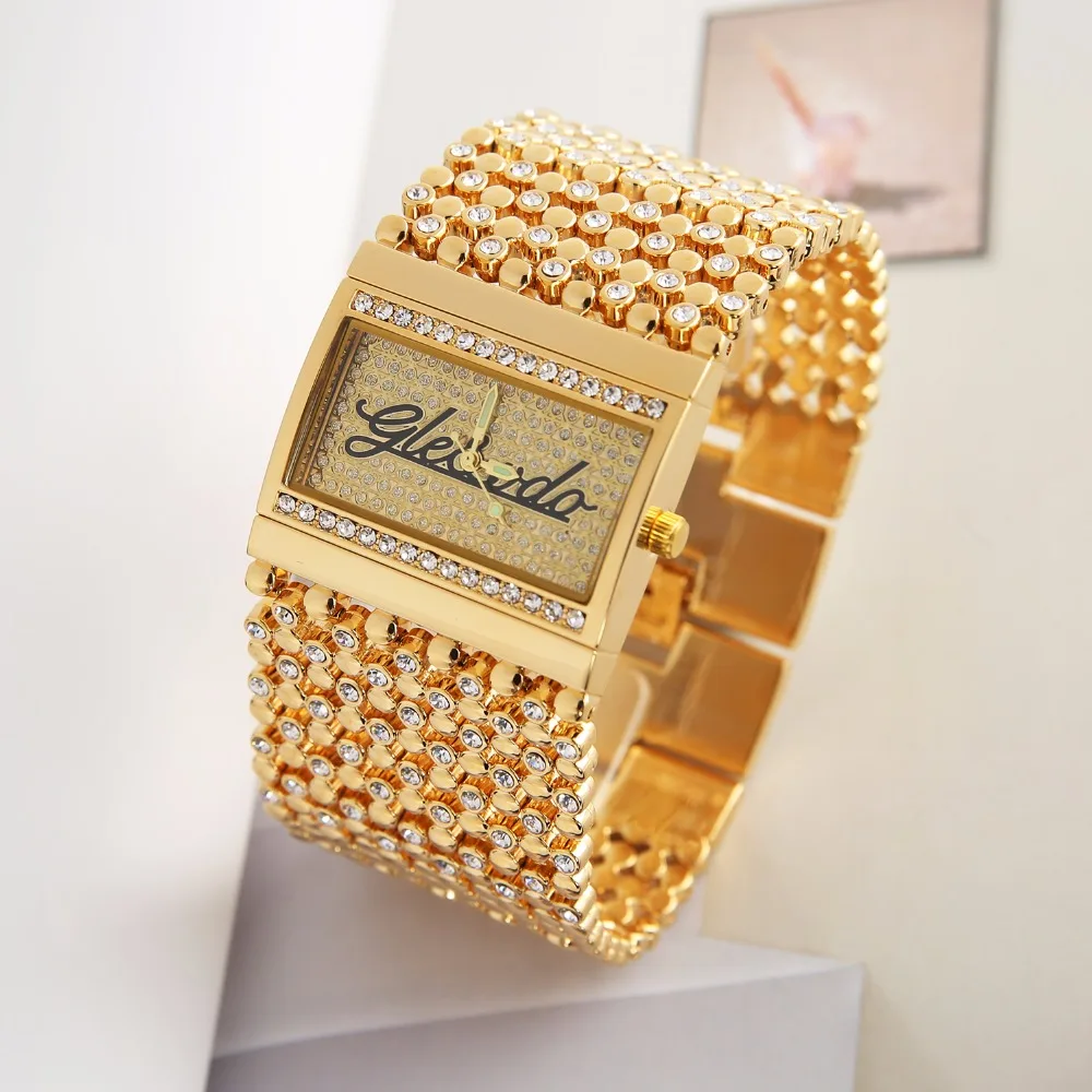 Фото Роскошные Брендовые женские часы 2018 G & D золотые модные повседневные кварцевые
