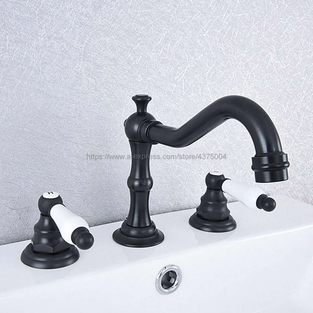 Basin Faucet Oil Rubbed Bronze 3 Hole Bathroom Sink Faucet Deck Mounted Cold Hot Vintage Sink Faucet Mixer Tap Nsf542
Basin Faucet Oil Rubbed Bronze 3 Hole Bathroom Sink Faucet Deck Mounted Cold Hot Vintage Sink Faucet Mixer Tap Nsf542