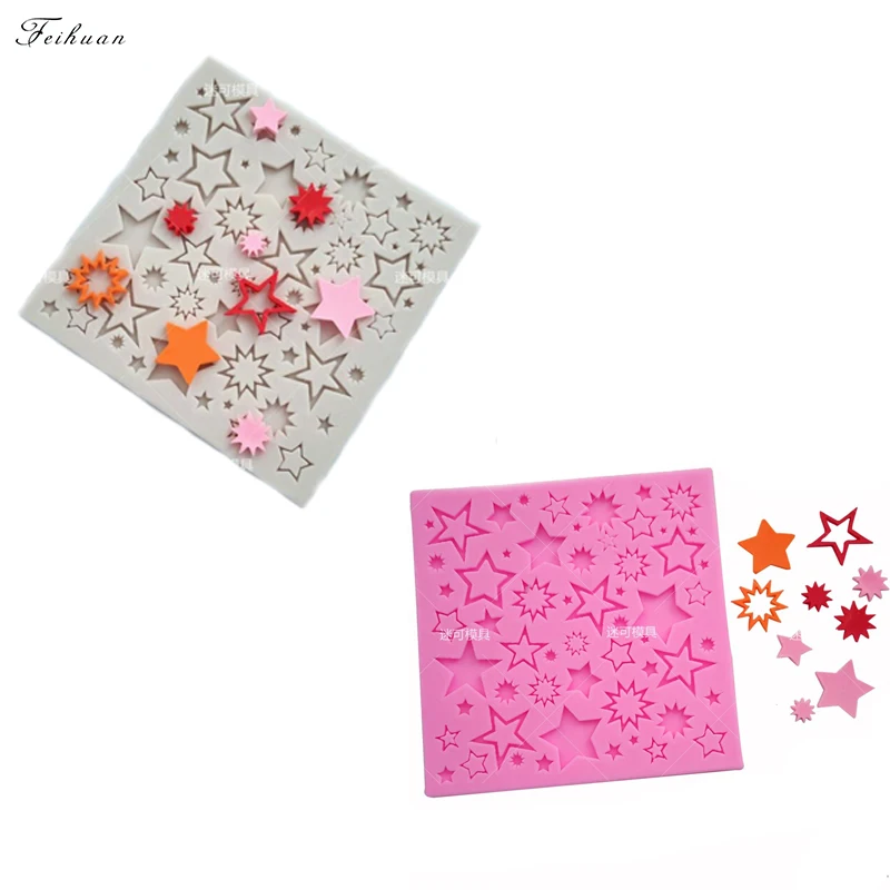 Sugarcraft звезда силиконовая форма для помадки изделия из мыла торта декоративное