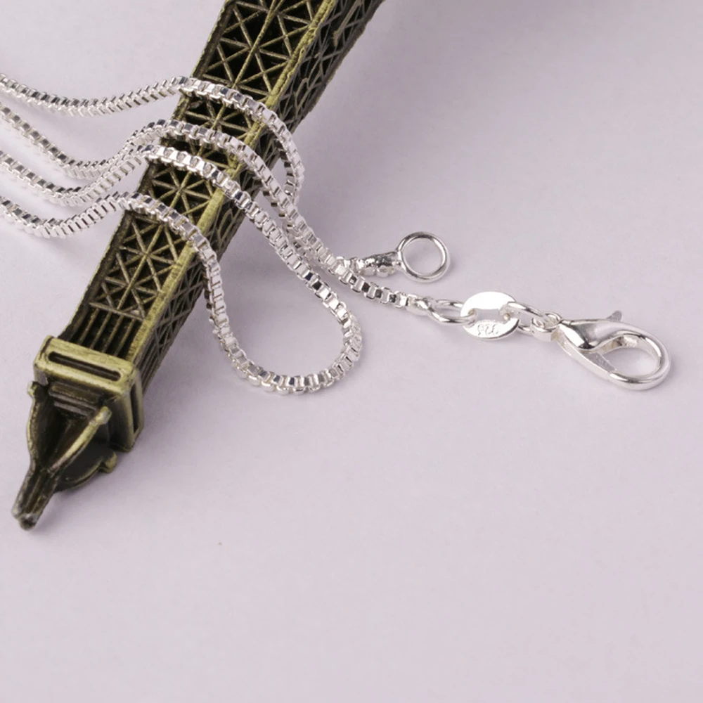 Цепочка с тонкими серебряными звеньями 1 4 мм 10 шт.|box chain|necklace necklacechain necklace |