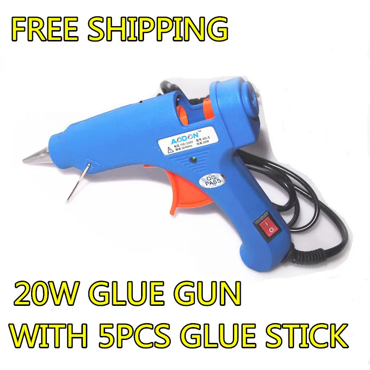 Art Craft Repair Tool 20W Electric Heating glue gun +5pcs 7mm*190mm glue stick 110v-220v hot melt gun free shipping
Art Craft Repair Tool 20W Electric Heating glue gun +5pcs 7mm*190mm glue stick 110v-220v hot melt gun free shipping