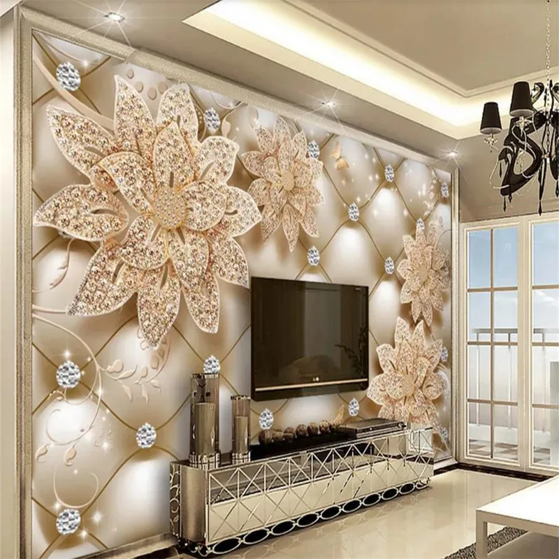 Custom wallpaper diamond soft bag diamond flower jewelry wall decoration - high quality silk fabric
Custom wallpaper diamond soft bag diamond flower jewelry wall decoration - high quality silk fabric