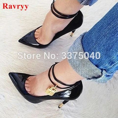 Hot Selling Women Pointed Toe Gladiator High Heeled Sexy Ankle Straps Lock Pumps Lady Party Thin heel Shoes
Hot Selling Women Pointed Toe Gladiator High Heeled Sexy Ankle Straps Lock Pumps Lady Party Thin heel Shoes